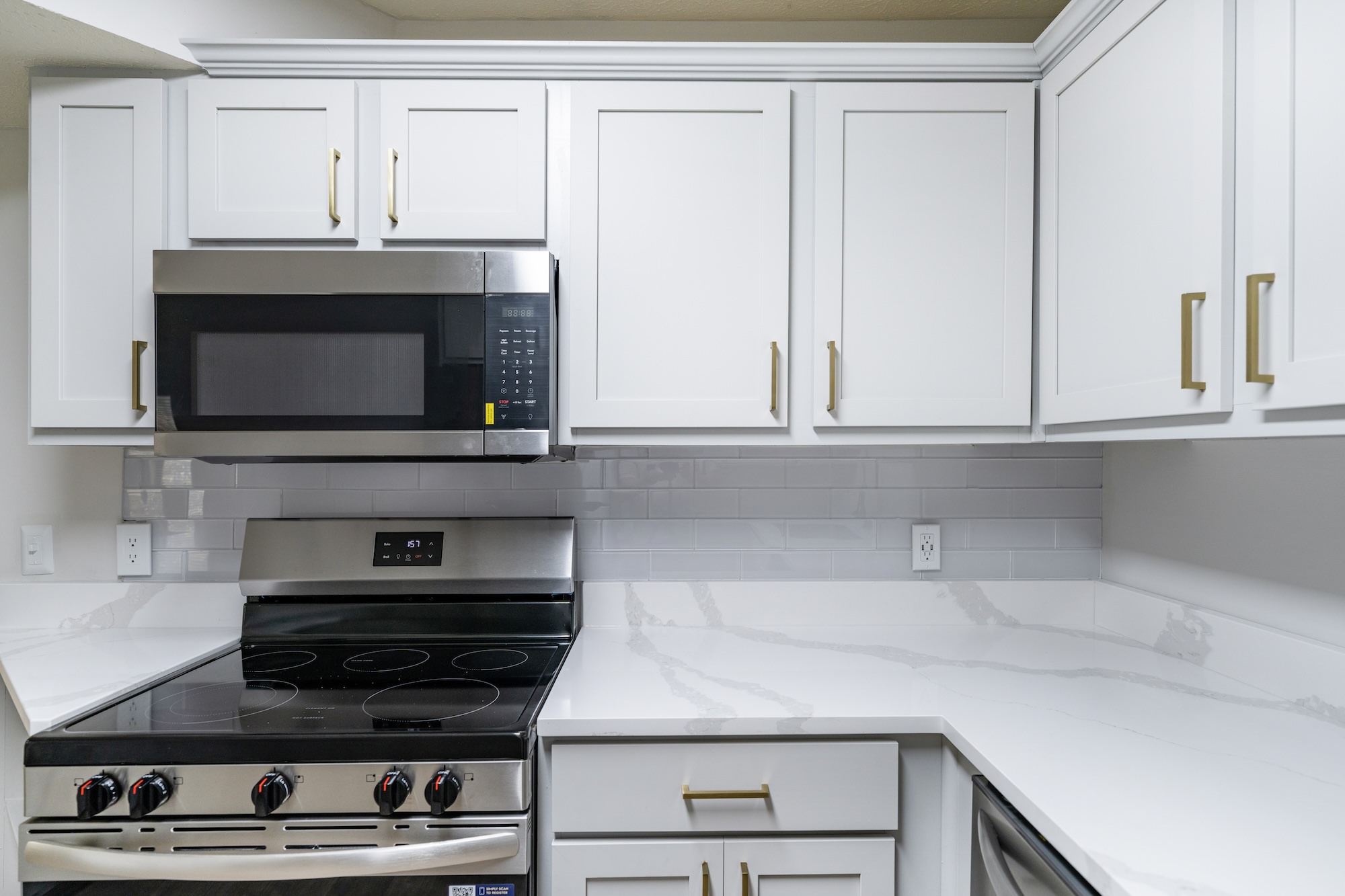well lit kitchen